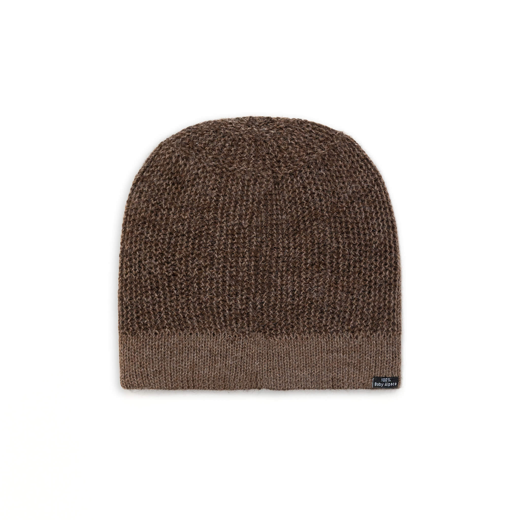 Kratzfreier Alpaka Beanie in dunkelbraun