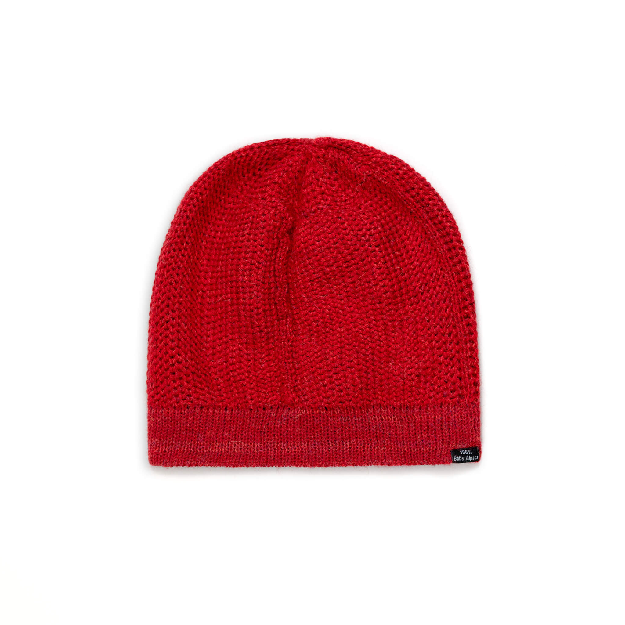 Dünner Alpaka Beanie in rot von Alpakin