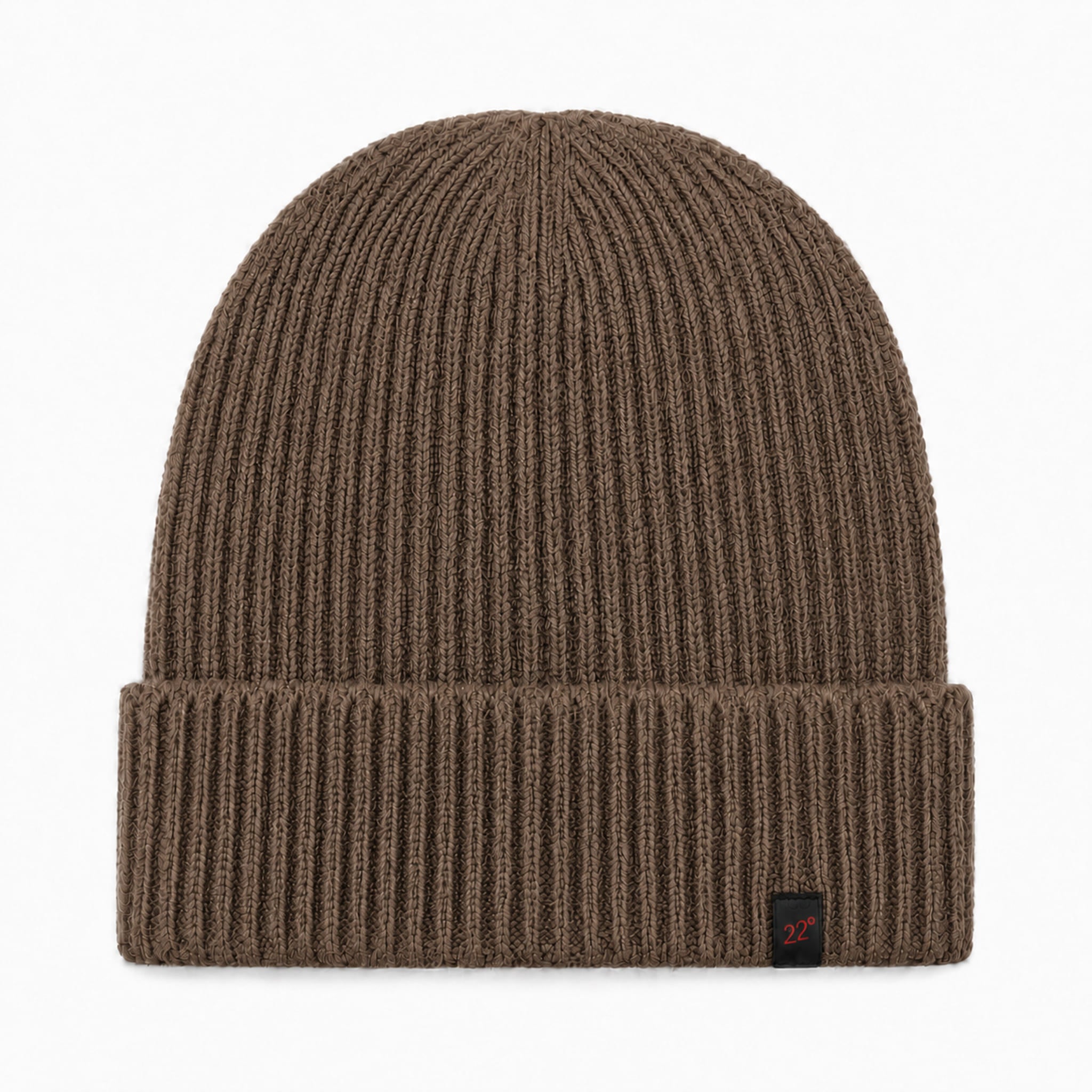 Alpaka Beanie winddicht und wärmend in Naturfarbe braun ohne chemische Färbung