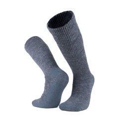 Graue Alpaka Diabetiker Socken ohne Einschneiden und besonders dehnbar auch für Menschen mit kräftigen Waden