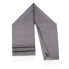 Alpaka Schal in dunkelbraun mit Fischgrätenmuster von Alpakin