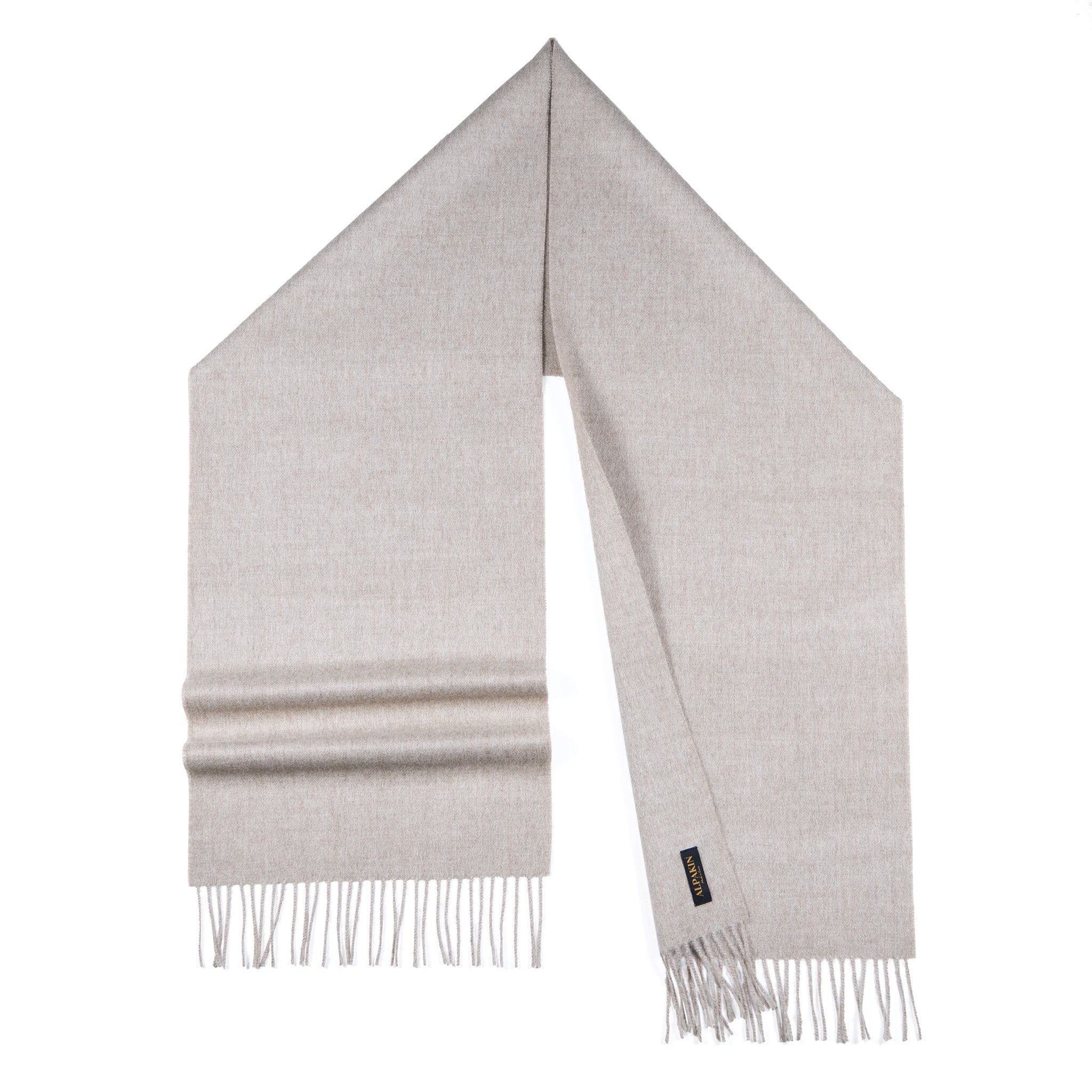 Alpaka Schal in Naturfarbe beige der Alpakas von Alpakin