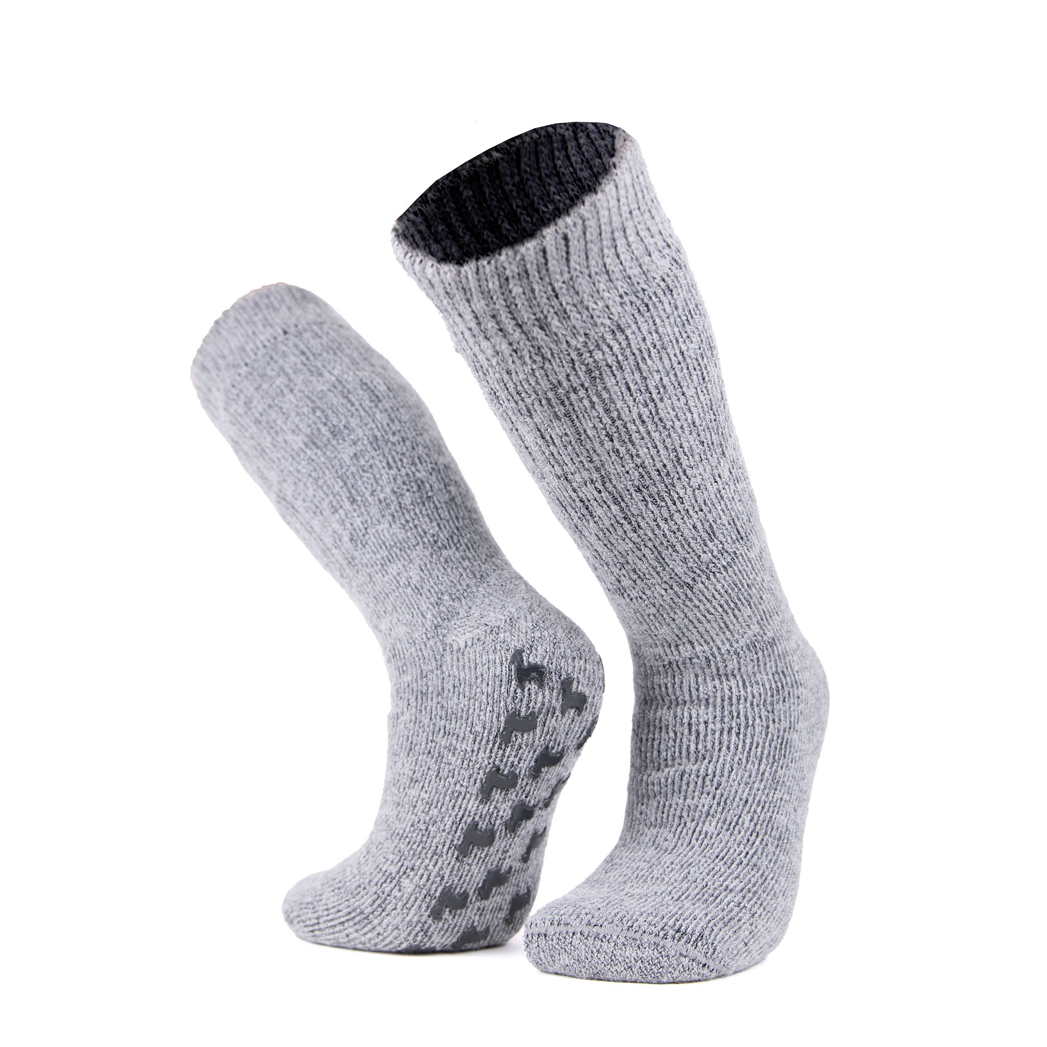 Graue Alpaka Stoppersocken mit Alpakas von Alpakin