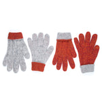 Beidseitig tragbare Alpaka Handschuhe in dunkelorange von Alpakin