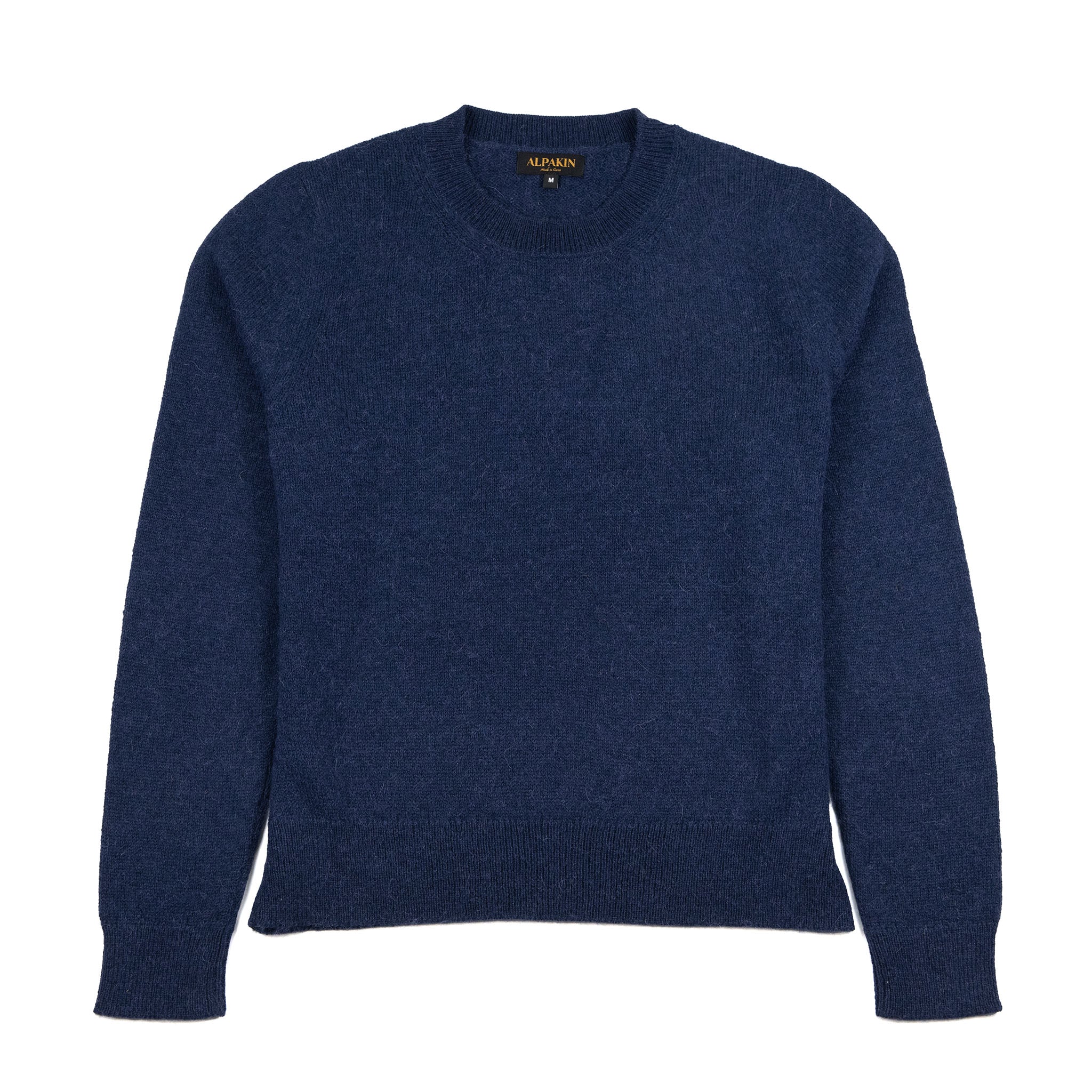 Dunkelblauer Asiri Alpaka Strickpullover für Damen von Alpakin – Frontalansicht