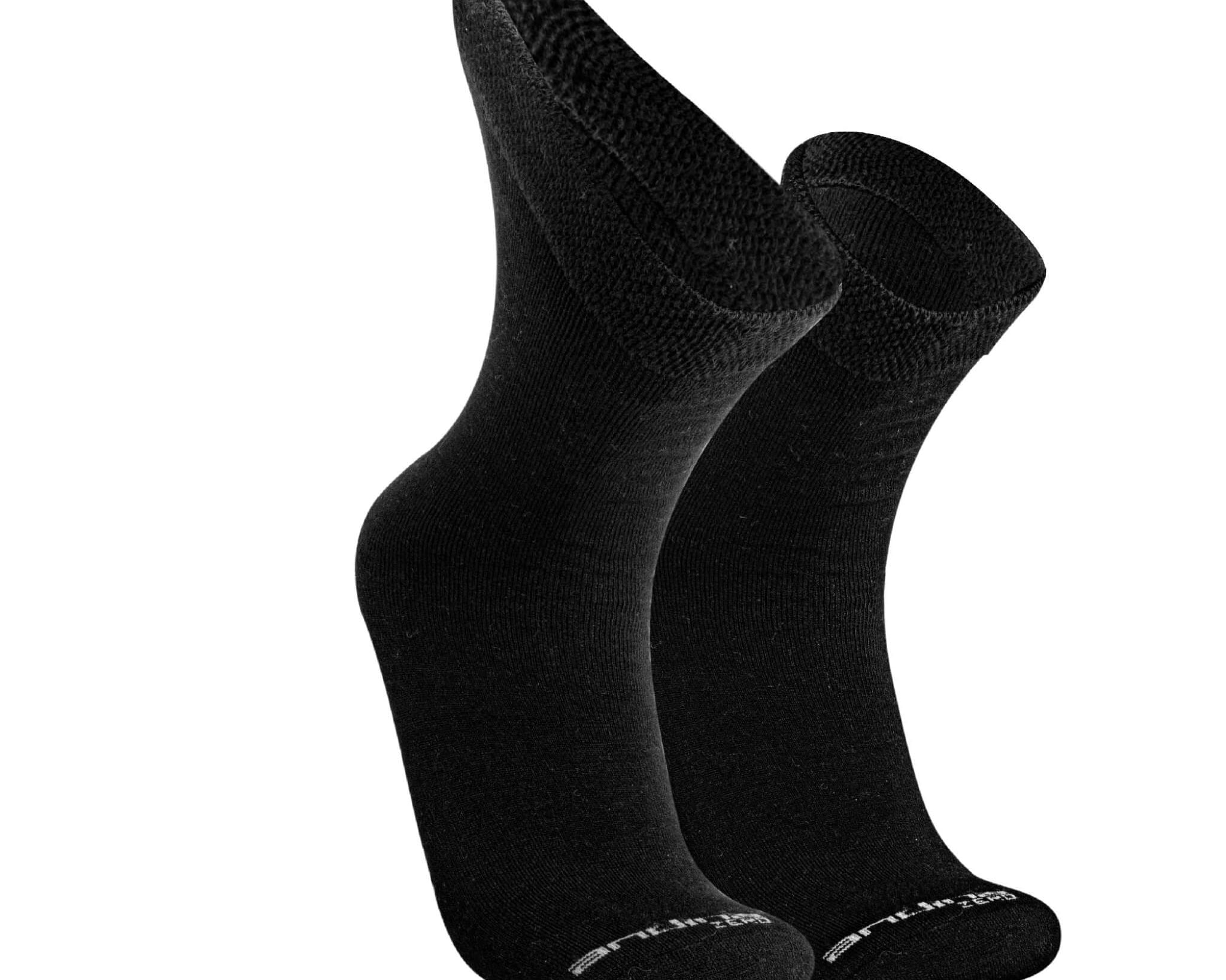 Diabetiker Socken für Damen und Herren aus Alpaka und Tencel von Alpakin in schwarz