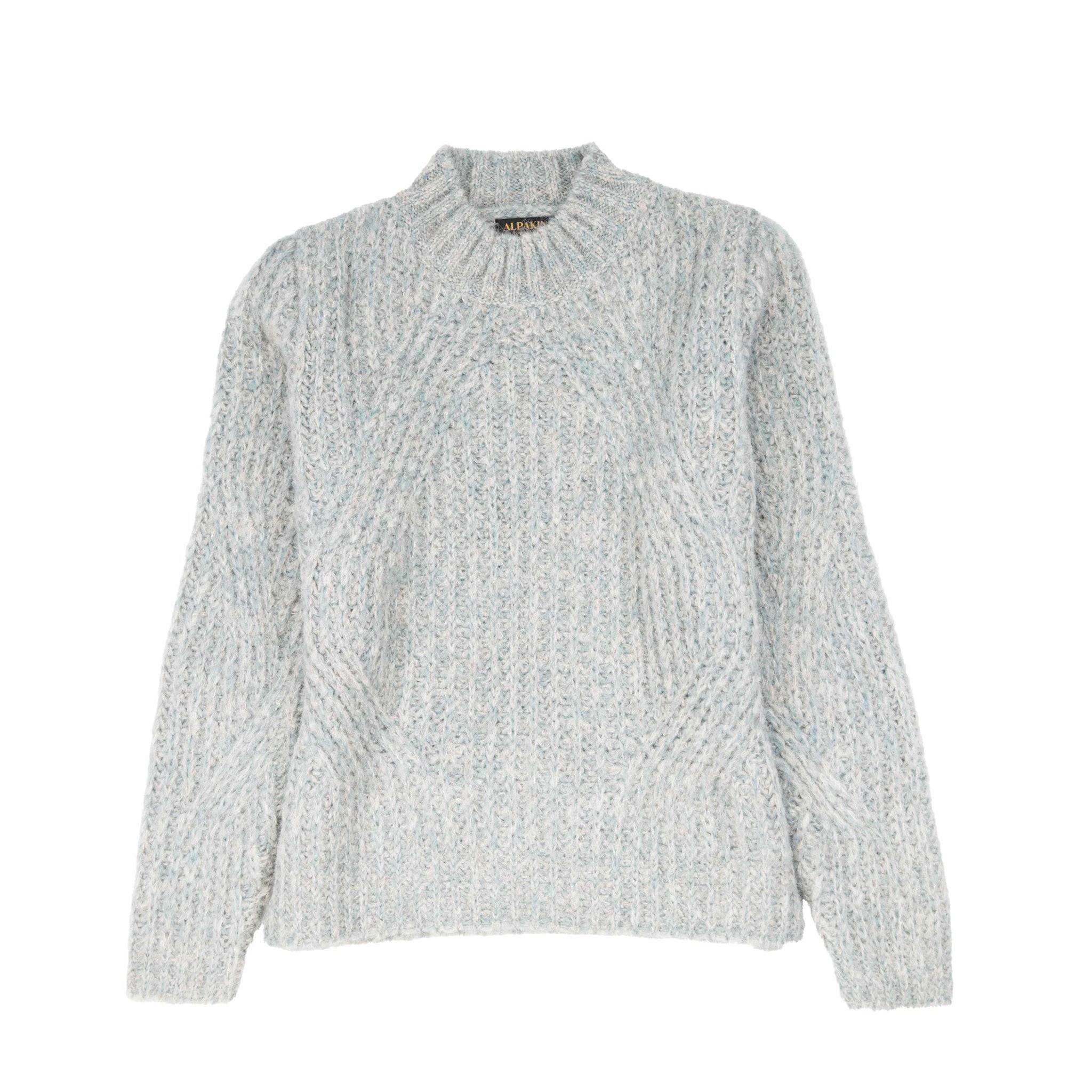 ELORA Alpaka Wollpullover für Damen von Alpakin in hellblau von vorne