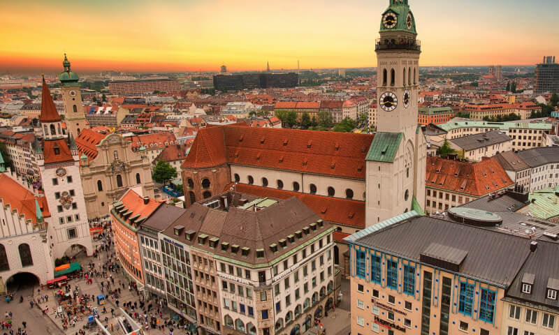 Stadt München von oben