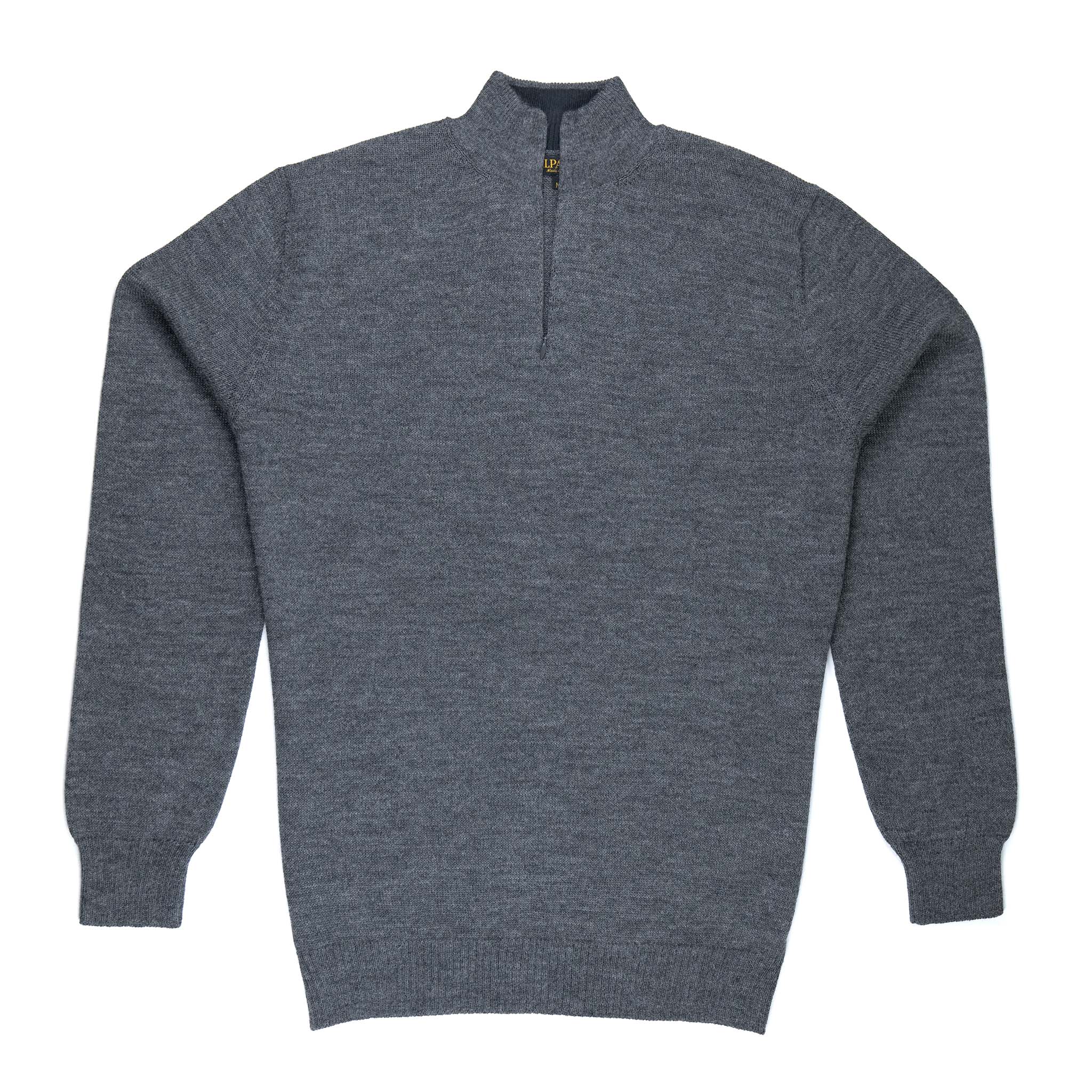 Dunkelgrauer Alpaka Troyer für Herren Katari von Alpakin von vorne