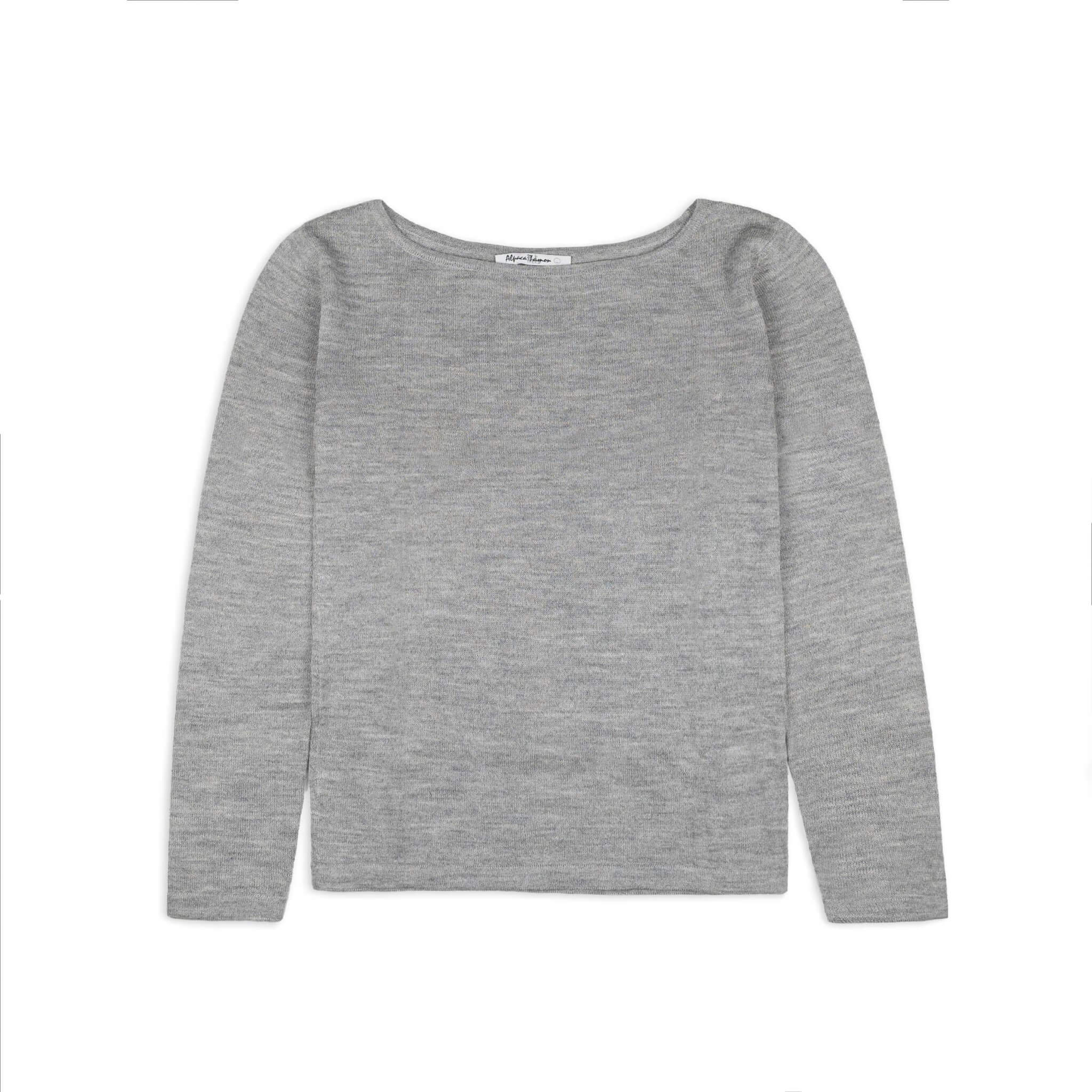 LUNA Alpaka Pullover für Damen von Alpakin in grau von vorne