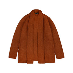 MIRA Alpaka Cardigan für Damen von Alpakin in dunkelorange von vorne