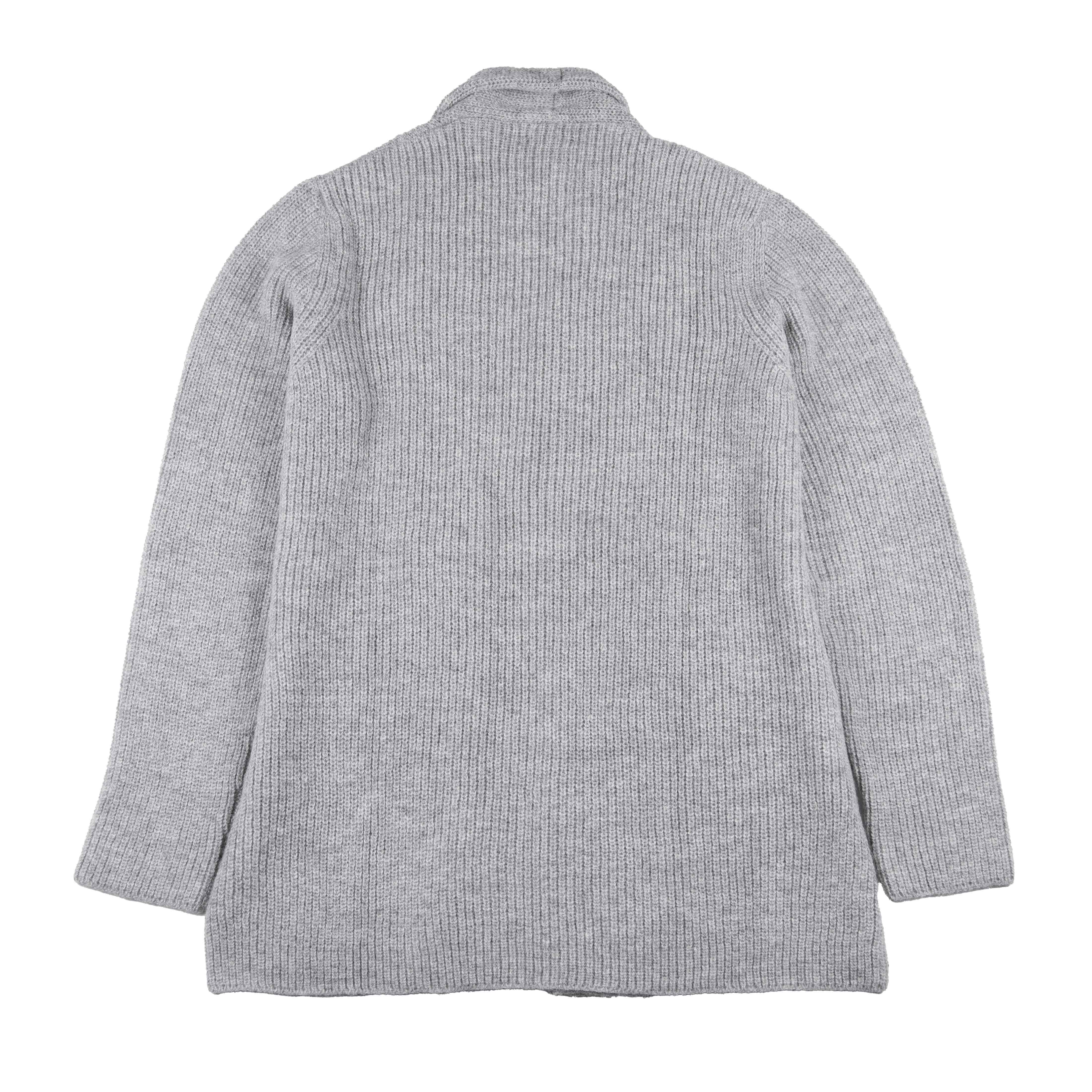 MIRA Alpaka Cardigan für Damen von Alpakin in grau von hinten