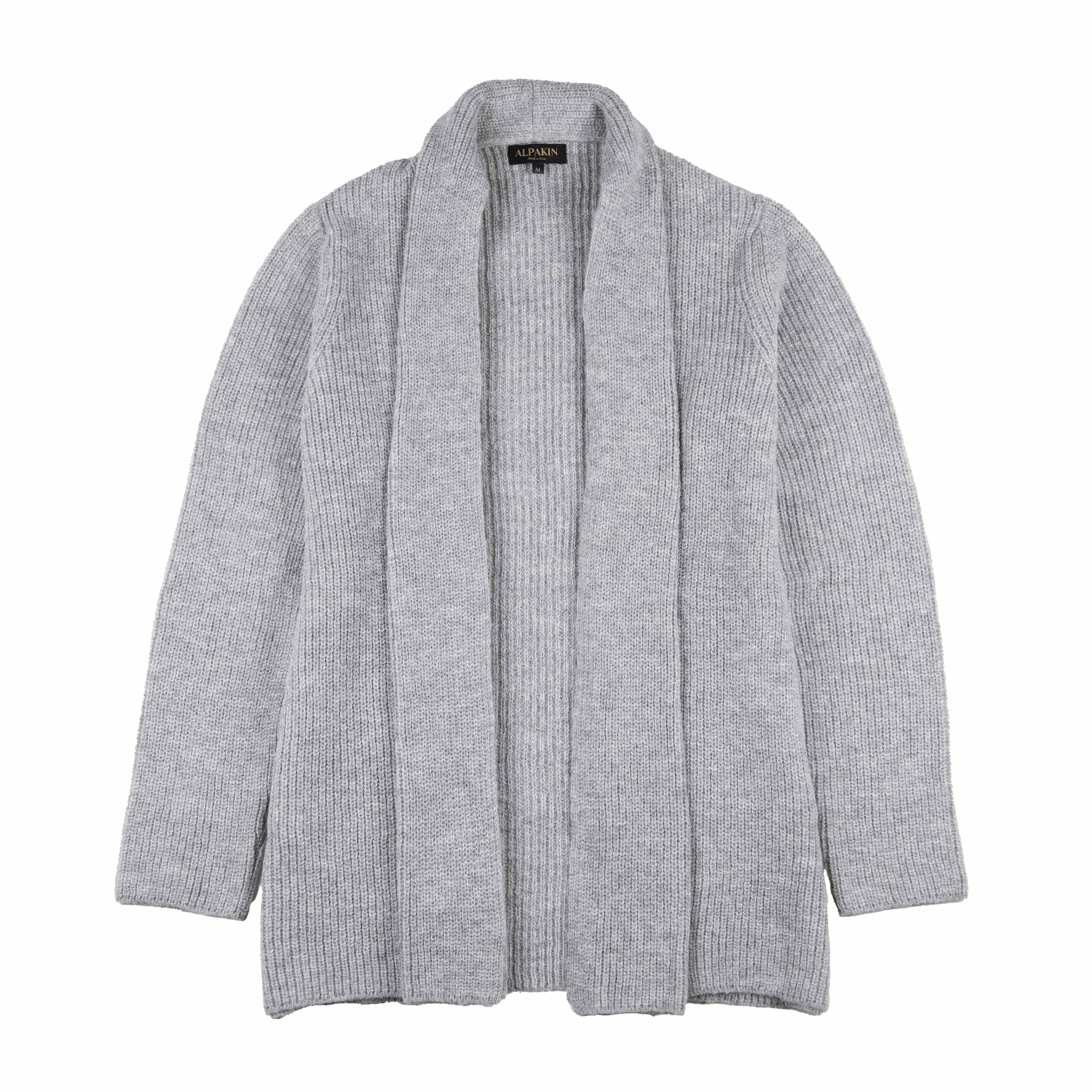 Graue Alpaka Strickjacke Mira - für Damen, die es warm und komfortabel mögen