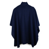 Alpaka Poncho für Herren Puma in dunkelblau nicht umgeschlagen