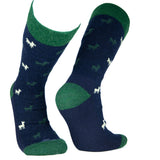 Socken mit Alpaka Motiv in dunkelblau