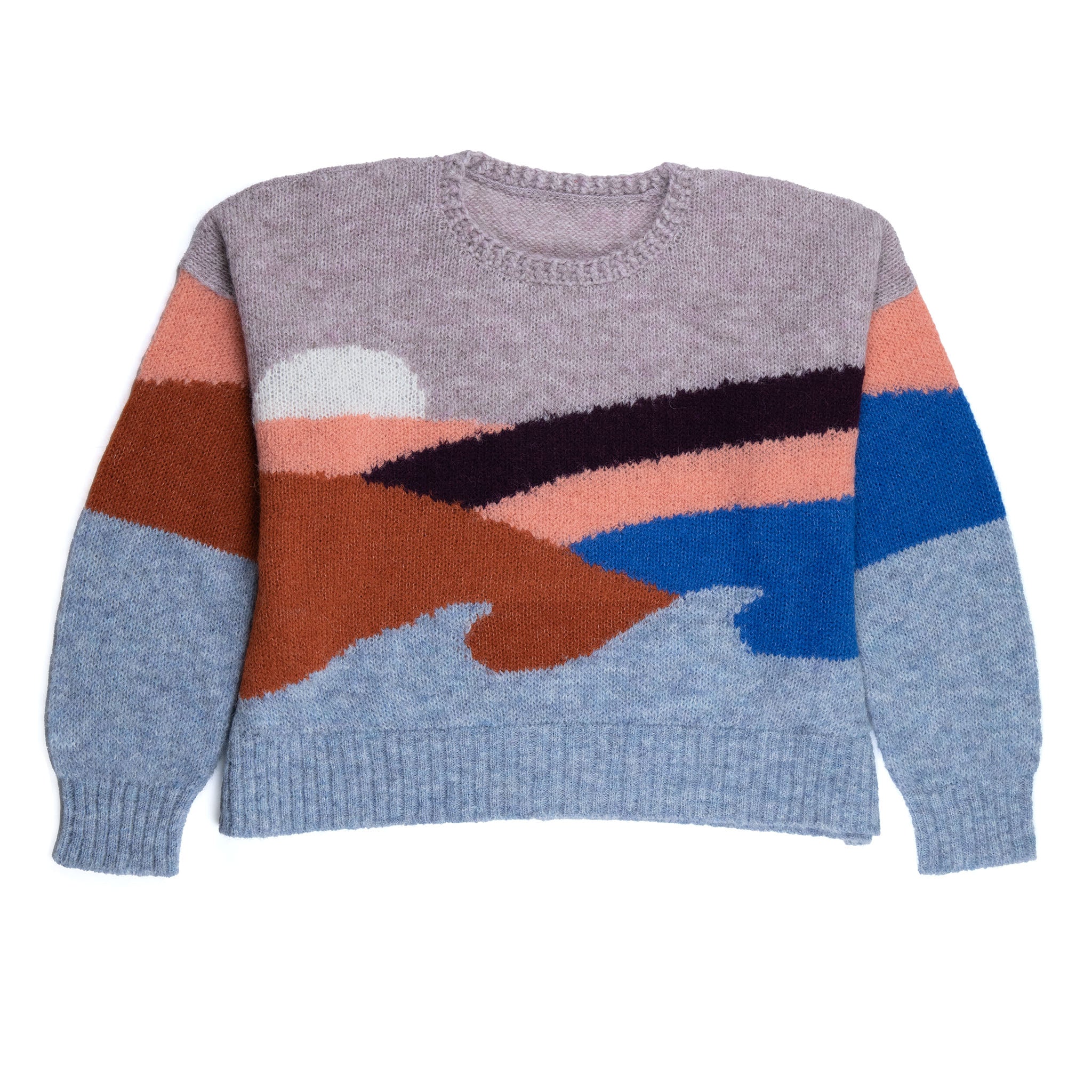 SUMAQ Alpaka Pullover für Damen farbig von vorne vor weißem Hintergrund