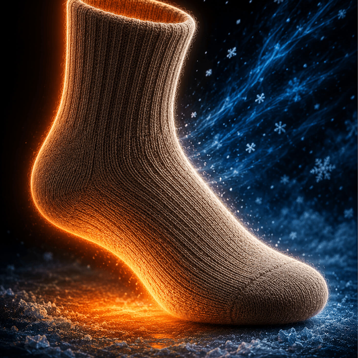 Außergewöhnliche Wärme von Alpaka Socken bei eisigen Bedingungen