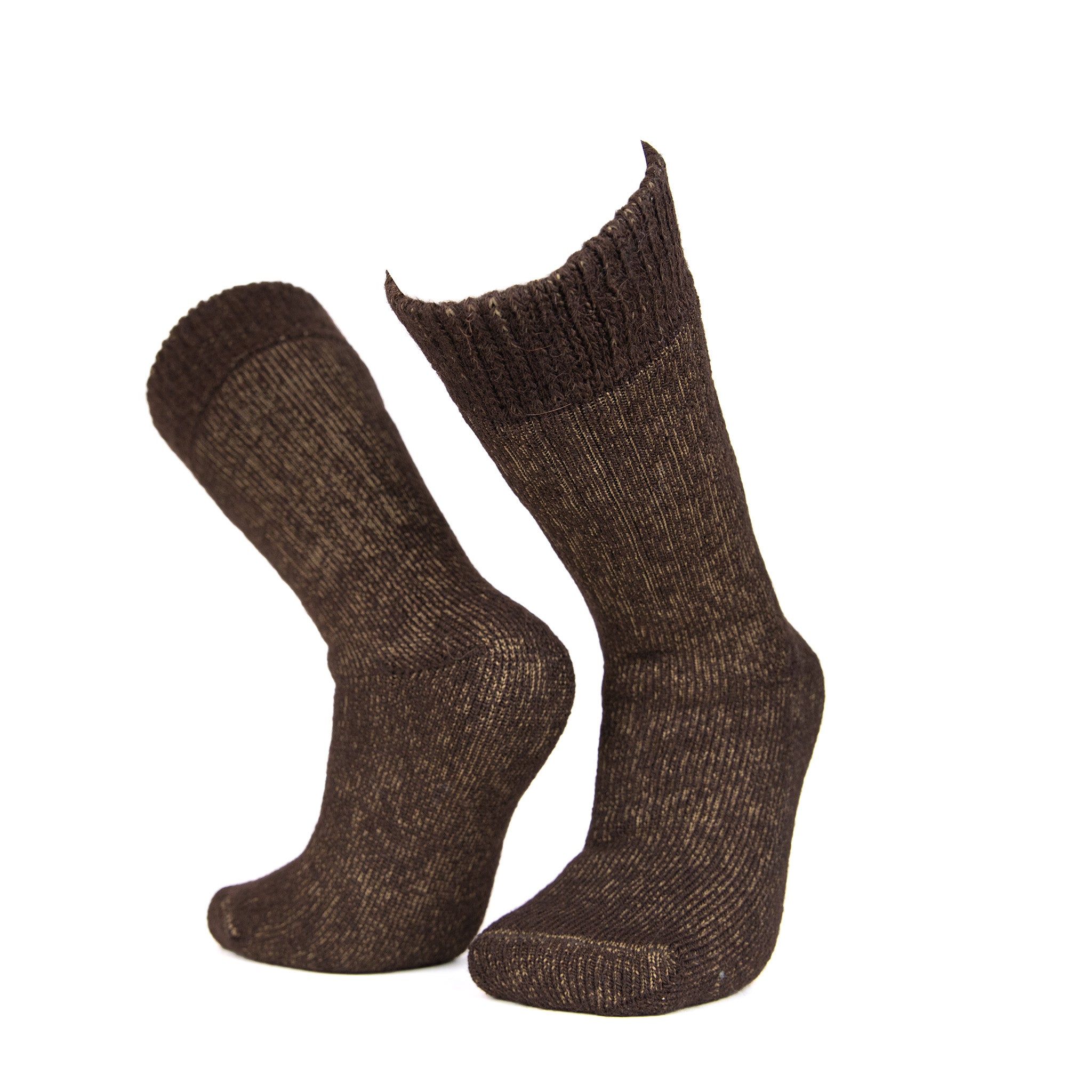 Dicke Alpaka Thermosocken in dunkelbraun für Menschen, die unter kalten Füßen leiden
