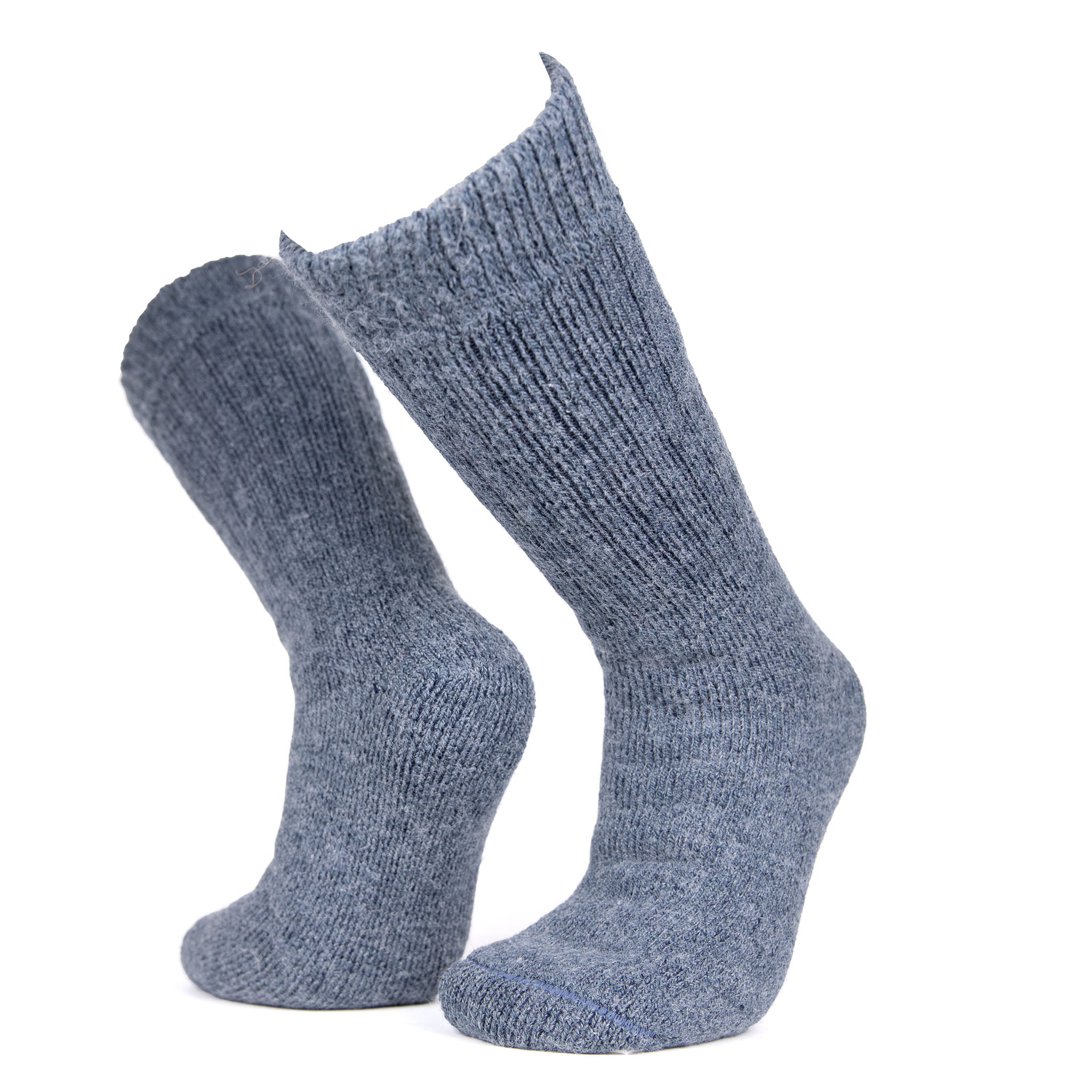 Extra dicke Alpaka Thermosocken in Naturfarbe hellgrau für Menschen, die unter kalten Füßen leiden
